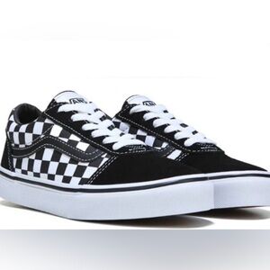 Vans Off the Wall Checkered Black White Old Skool Skate Shoes youth size 4